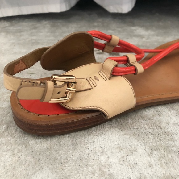 Coach Cassandra Orange and Cream Sandal - Picture 4 of 4